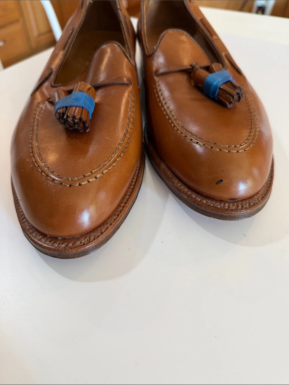 Alden Todd Snyder Tassel Loafers Chestnut Brown Sz 10.5. Bag7 See Pic